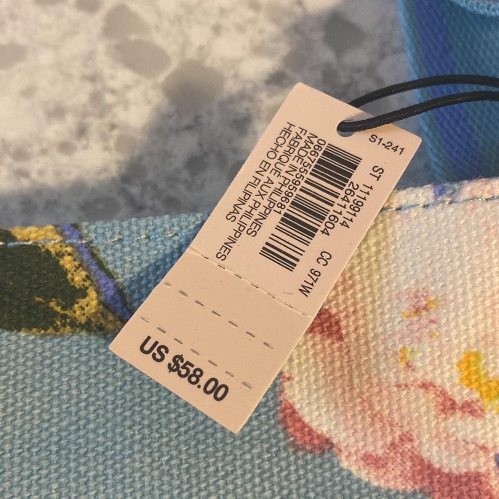 NWT Victoria’s Secret swim cooler tote bag light blue /yellow - Picture 9 of 13